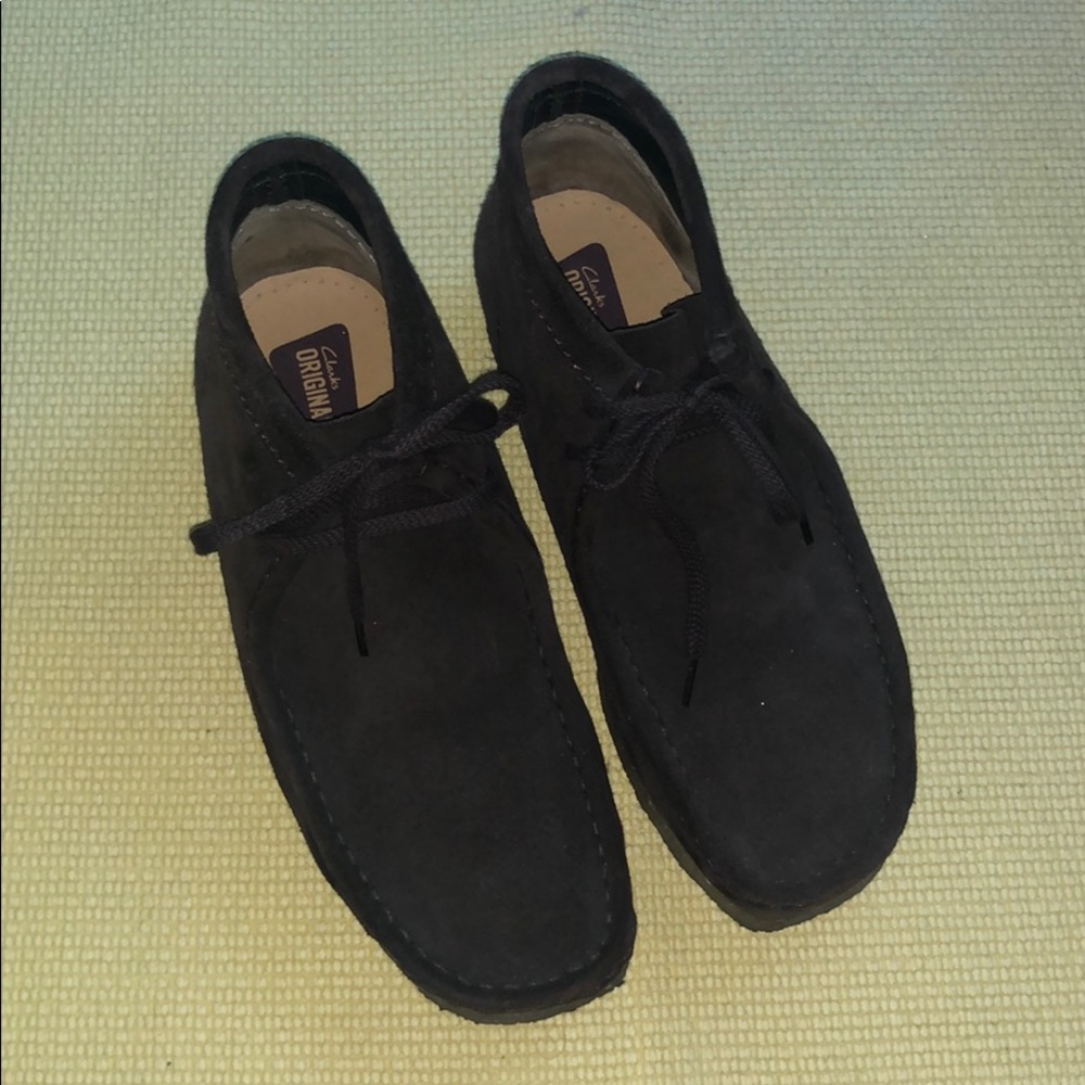 Classic Clark Wallabees brown dark suede